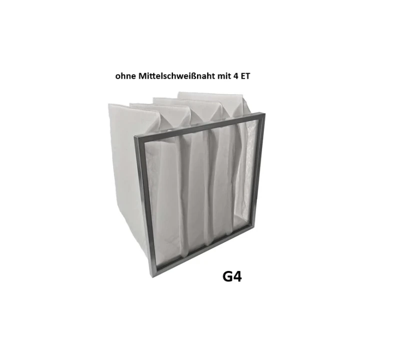 592 x 592 x 500mm - G4 Taschenfilter ohne Mittelschweißnaht
